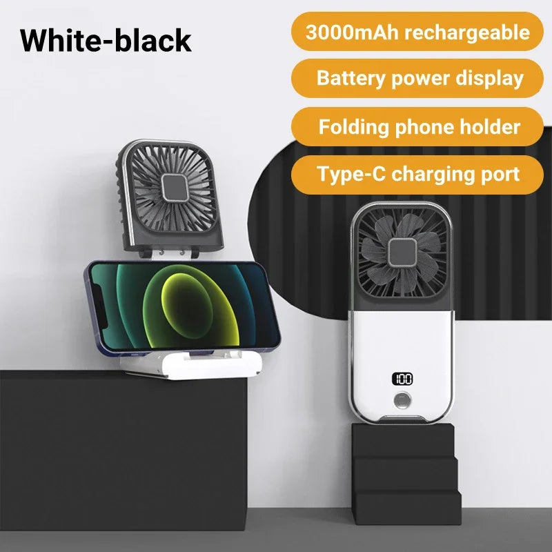 Mini Portable USB Neck & Hand Fan 3000mAh