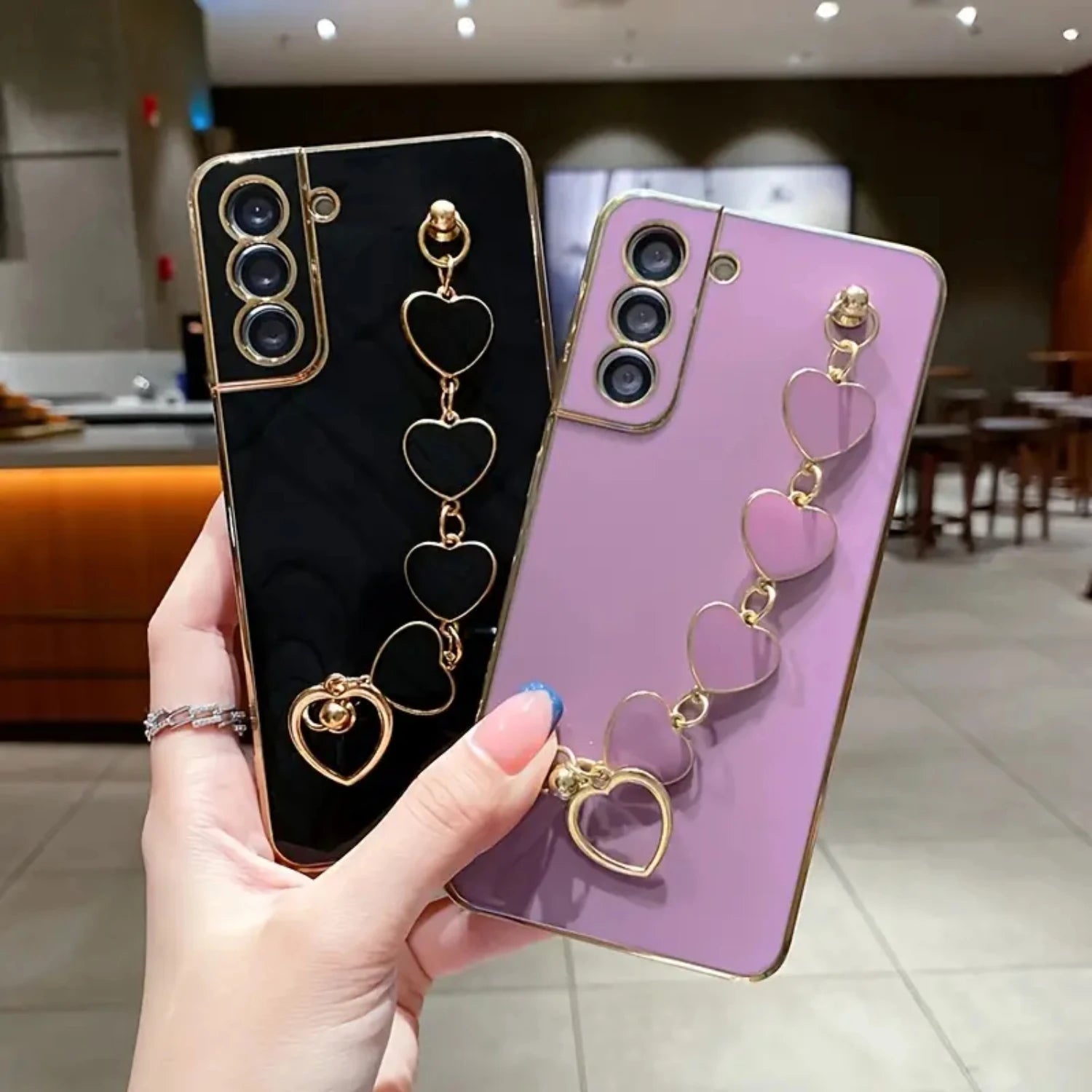 Heart Chain Shockproof Galaxy Case