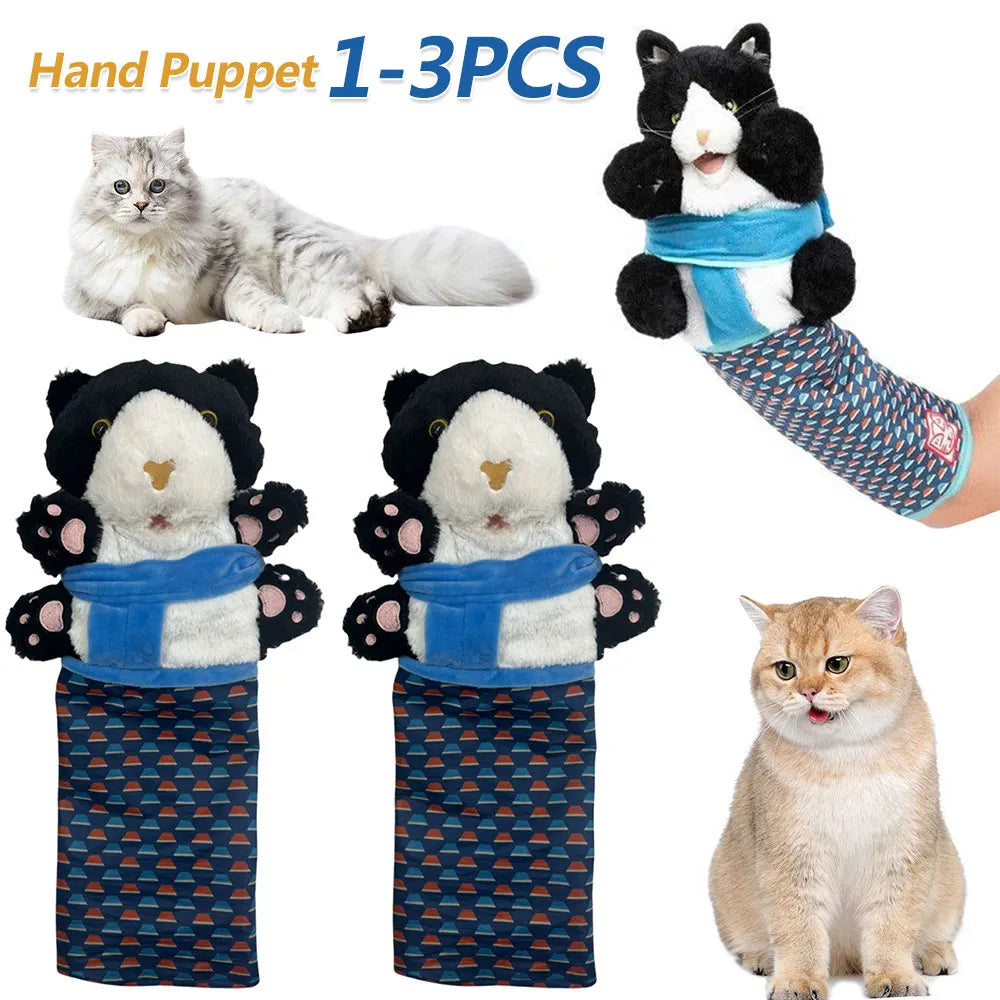 Cat Wrestler Puppet Stuffed Toy Set