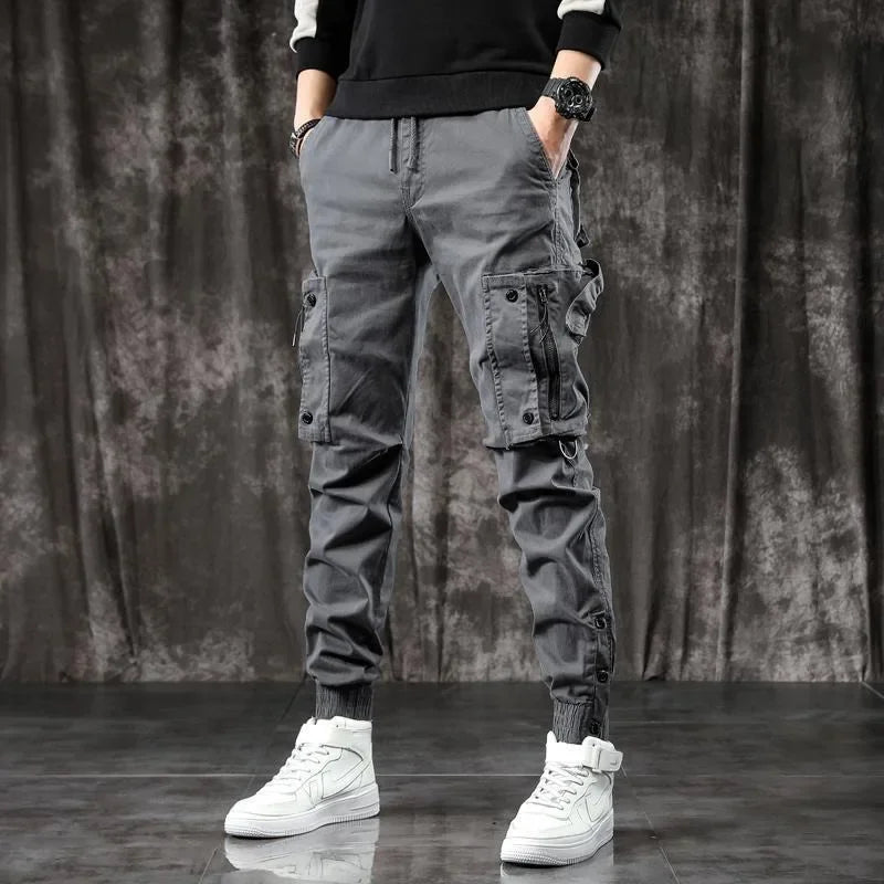 Men’s Slim Fit Cargo Pants – Black