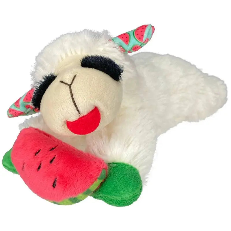 Lamb Chop Watermelon Plush Dog Toy 8"