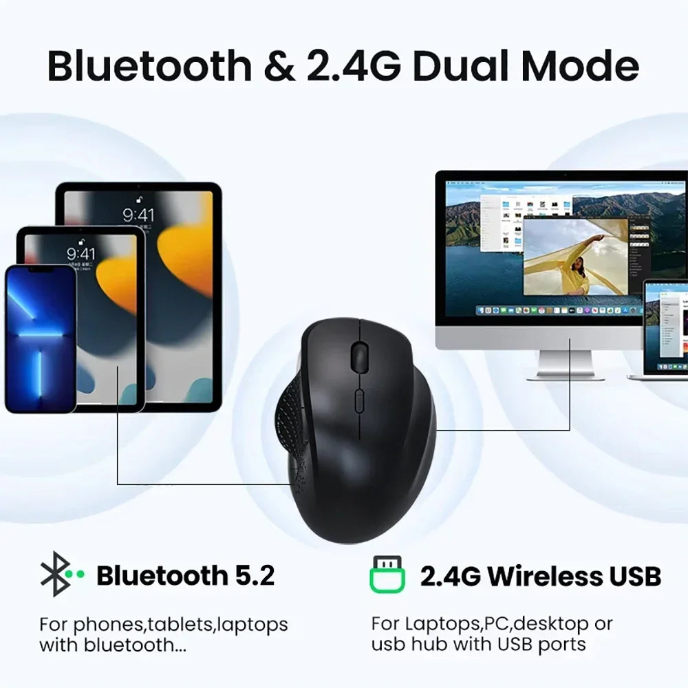 Bluetooth 5.2 Wireless Gaming Mouse 1600DPI