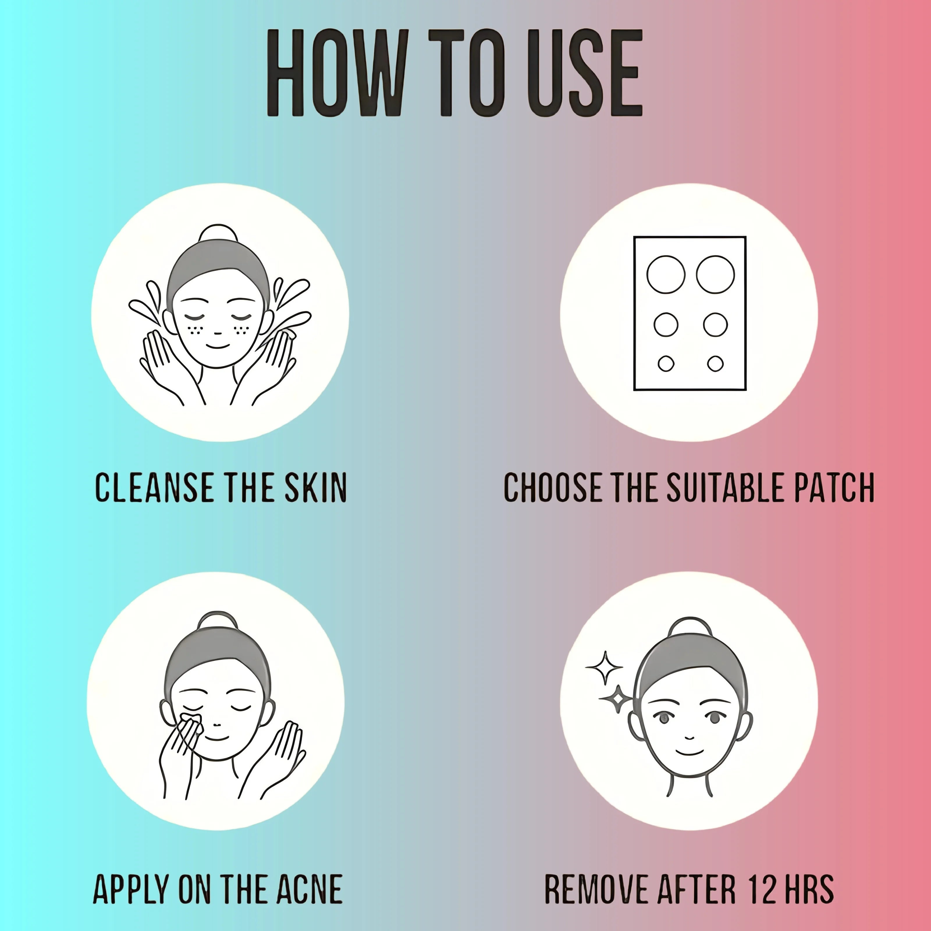 232PCS Hydrocolloid Invisible Acne Patches