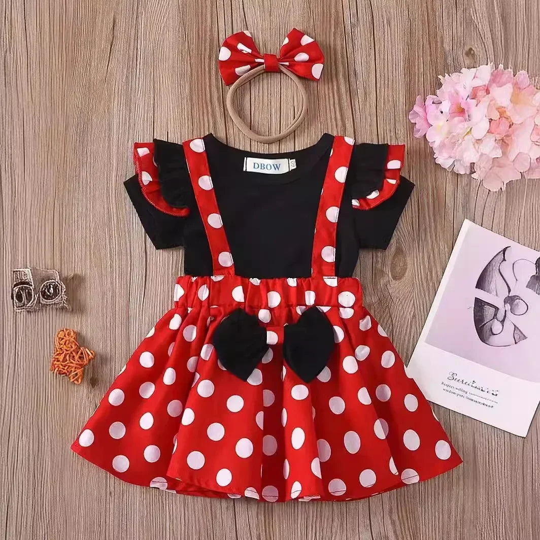 Minnie Mouse Polka Dot Dress Set