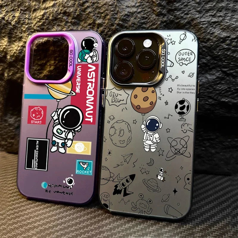 Astronaut Cartoon TPU Case for iPhone