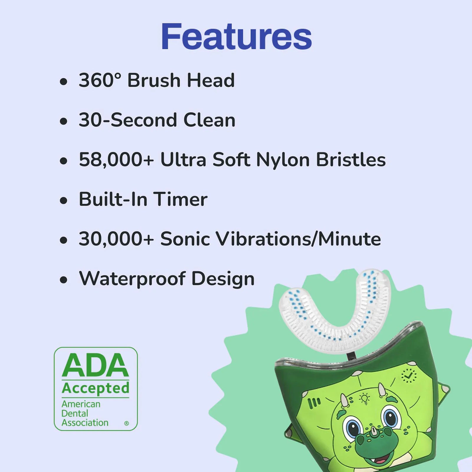 Cartoon U-Shaped Toothbrush for Kids