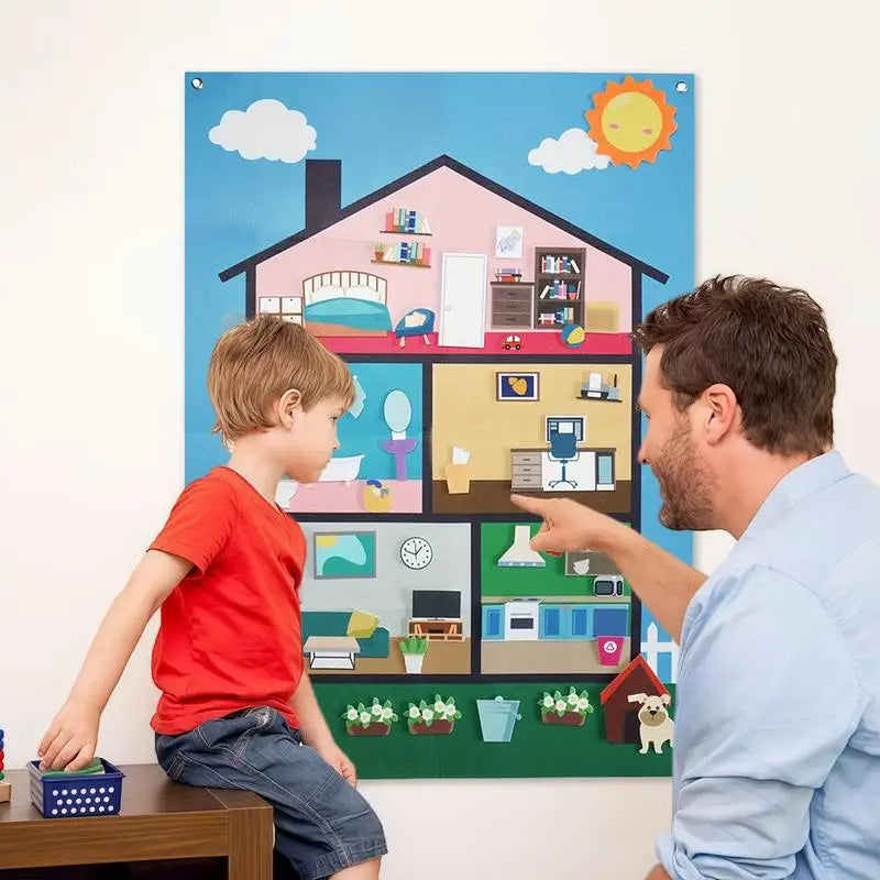 Colorful Felt Sensory Learning Board