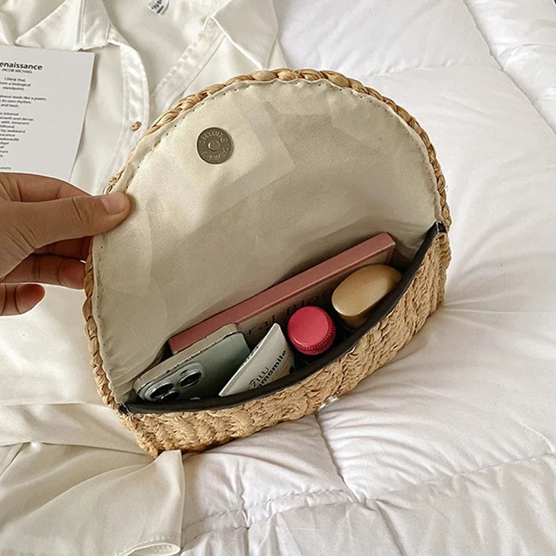 Corn Husk Straw Weave Summer Clutch