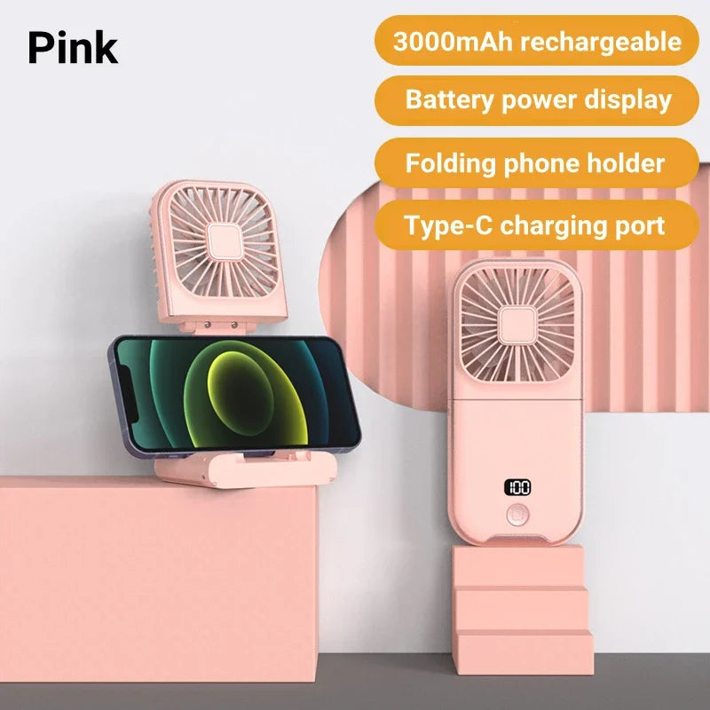 Mini Portable USB Neck & Hand Fan 3000mAh