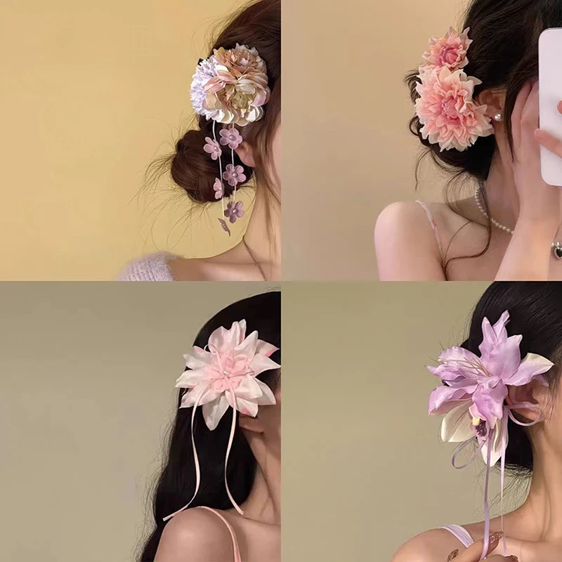 Boho Flower Hair Clips for Women Girls