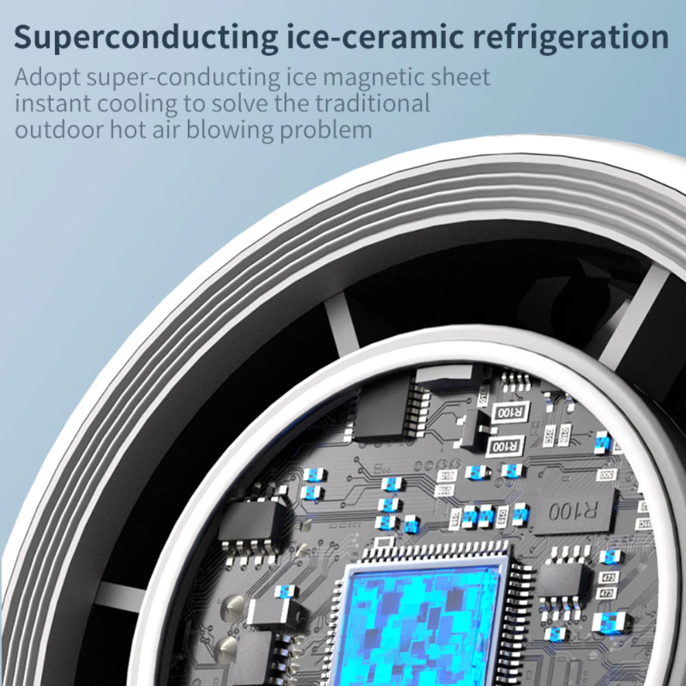 Ultra-Portable Handheld Fan with Display