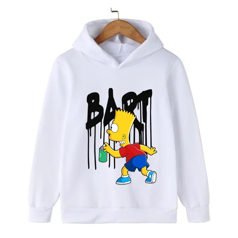 Simpsons Cartoon Kids Hoodie Kawaii