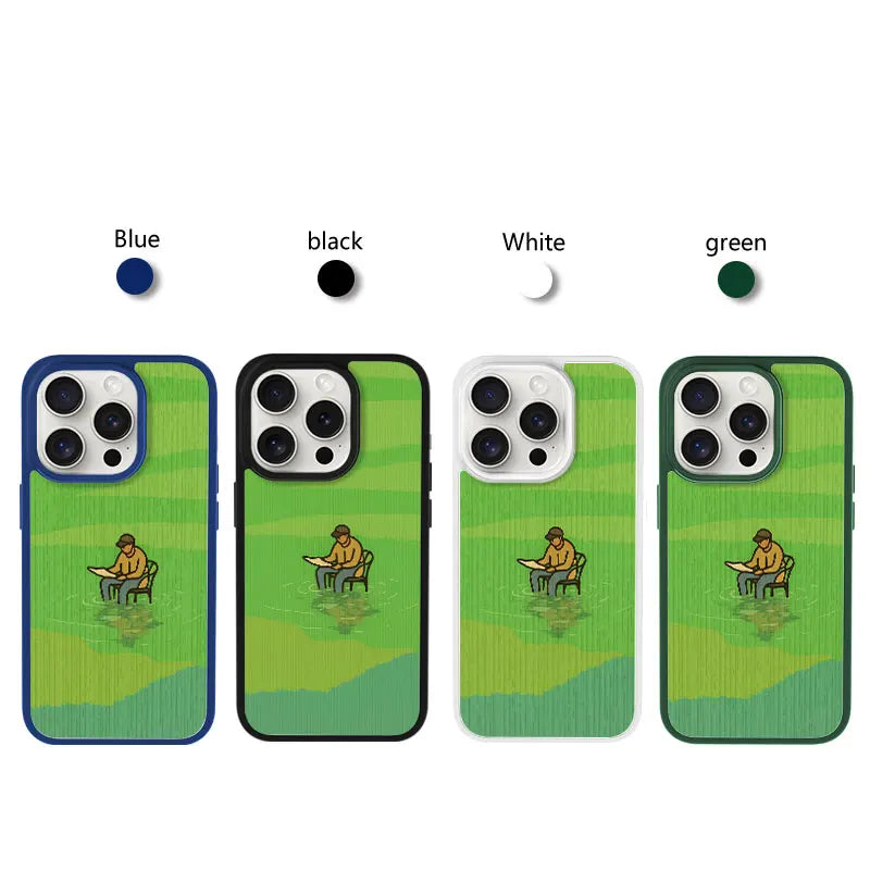 Man Reading Artistic iPhone Case