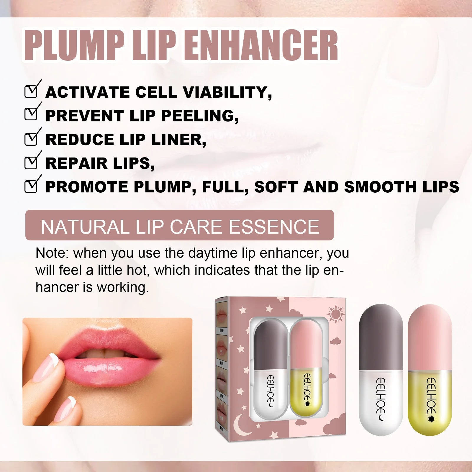 EELHOE Lip Plumper & Moisturizer Set