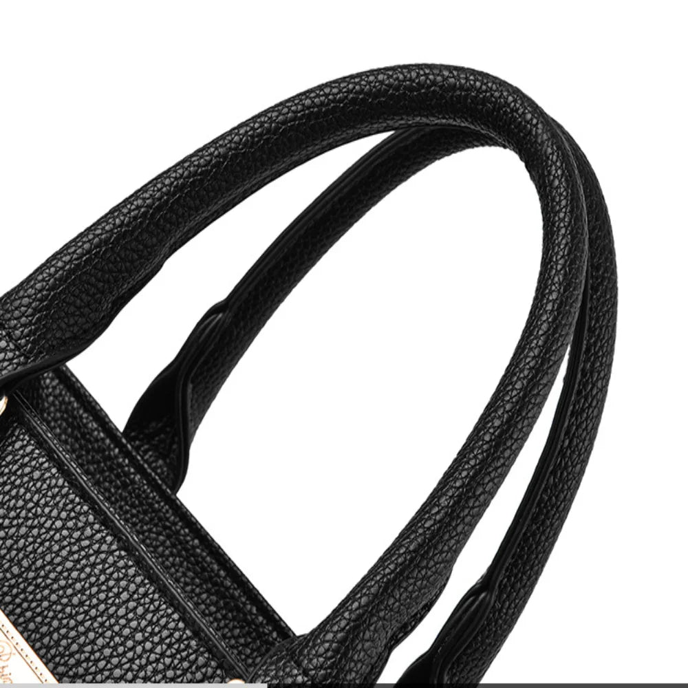 Casual Leather Shoulder Handbag