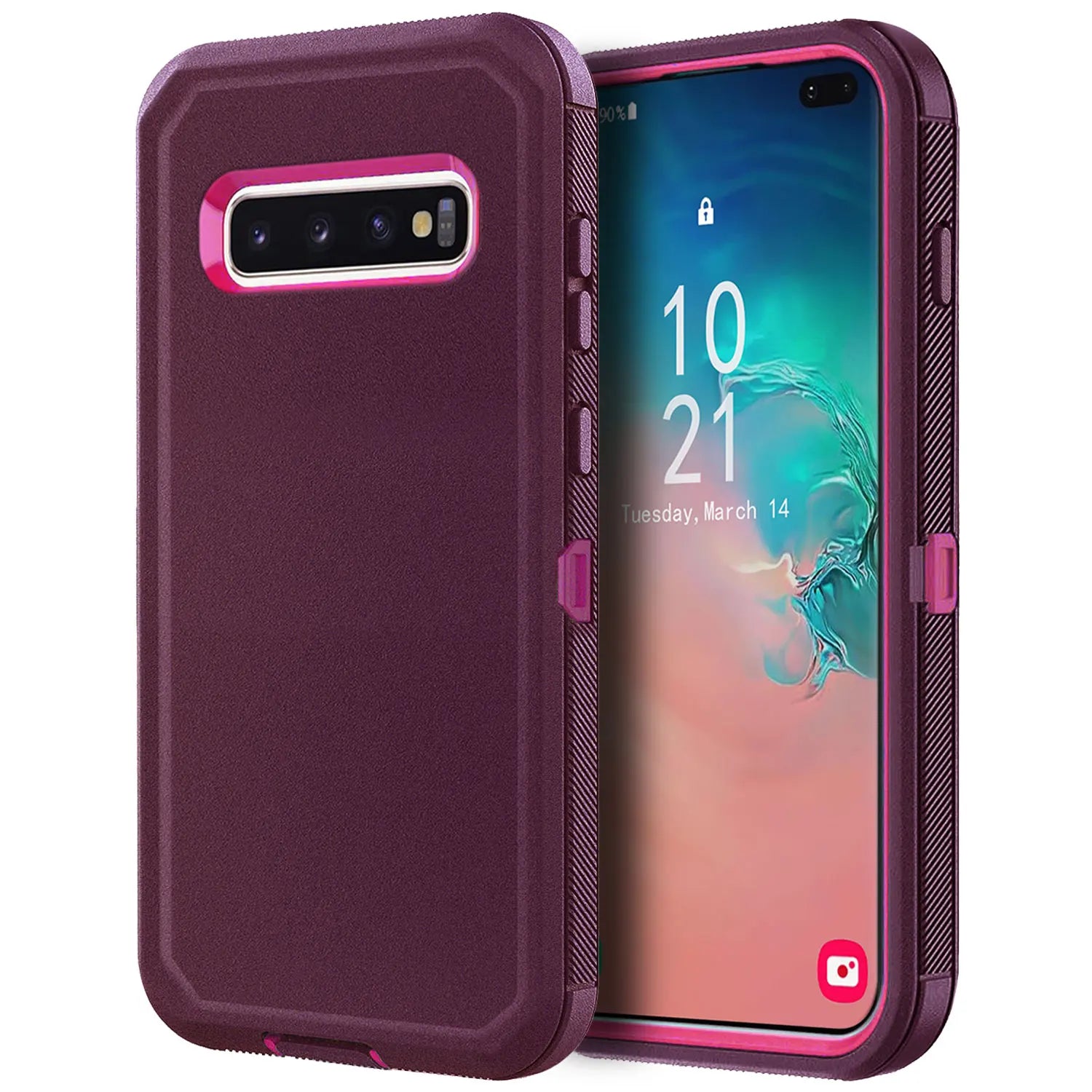 Red Galaxy S10 Series Rugged 3-in-1 Case