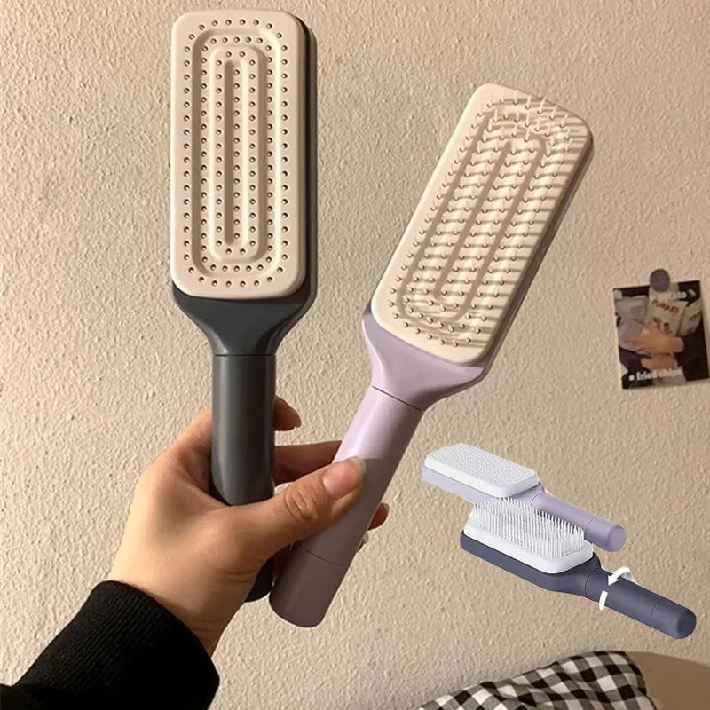 Rotatable Self Cleaning Hair Comb