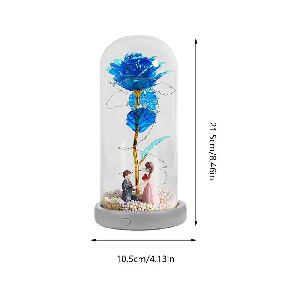 Beauty & Beast LED Rose Glass Dome Gift