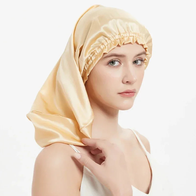 Pure Mulberry Silk Sleep Bonnet Cap