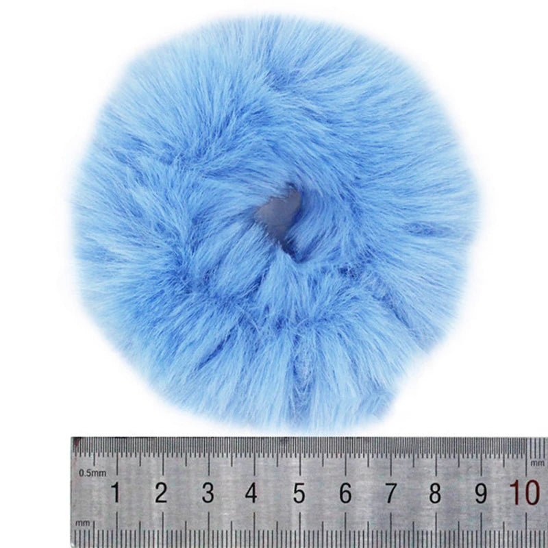 2Pcs Baby Girls Plush Elastic Hair Bands