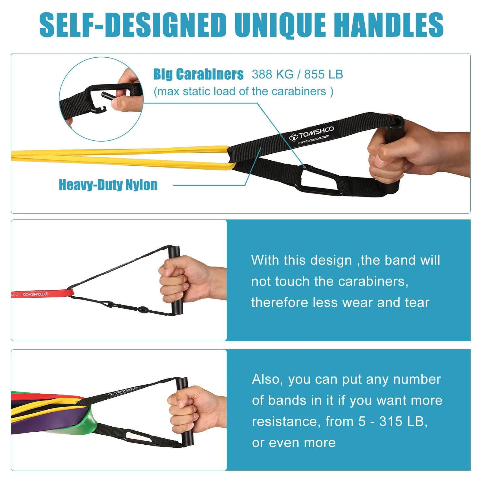 5-Pack Pull-Up Assist Band Set