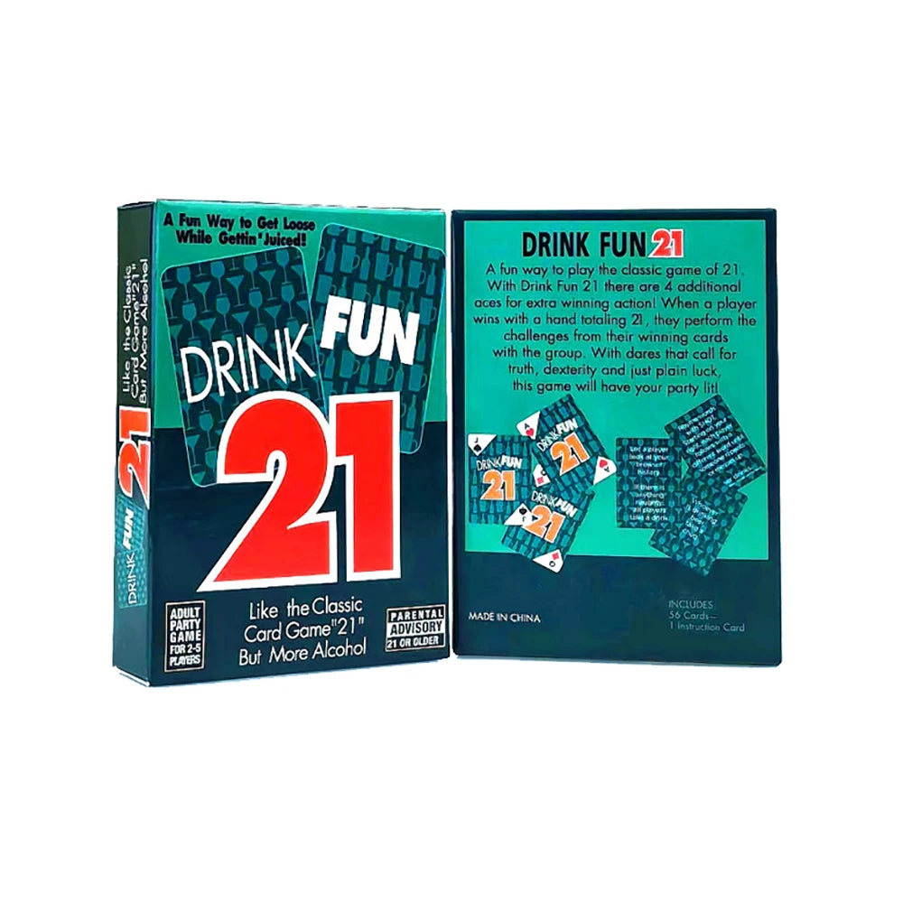 Drink Fun 21 Card Game – Adults Only