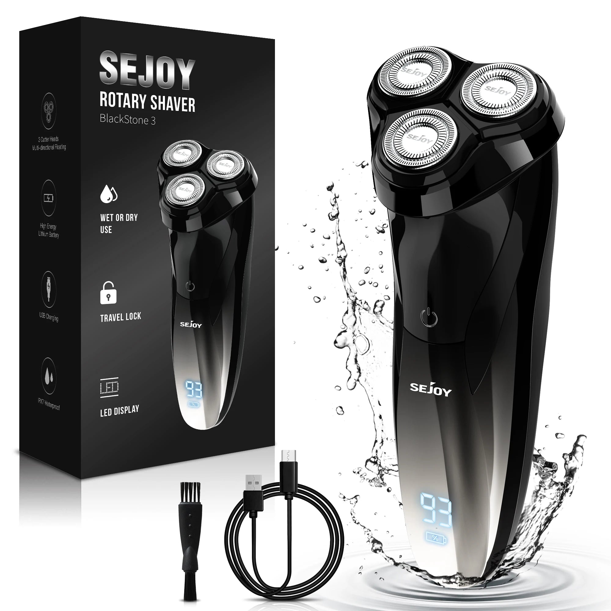 Sejoy 3D USB Rechargeable Waterproof Razor