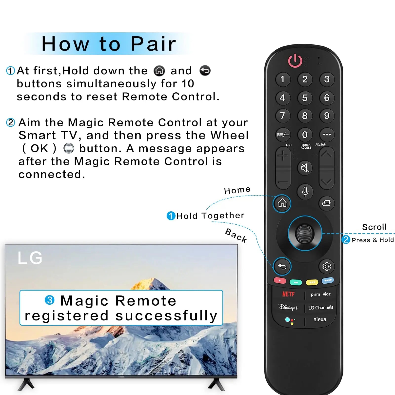 LG MR22GA Magic Remote with Voice 4K TV