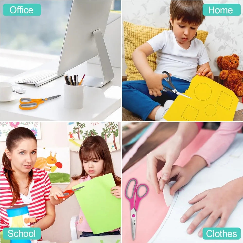 8" All Purpose Comfort-Grip Scissors Set