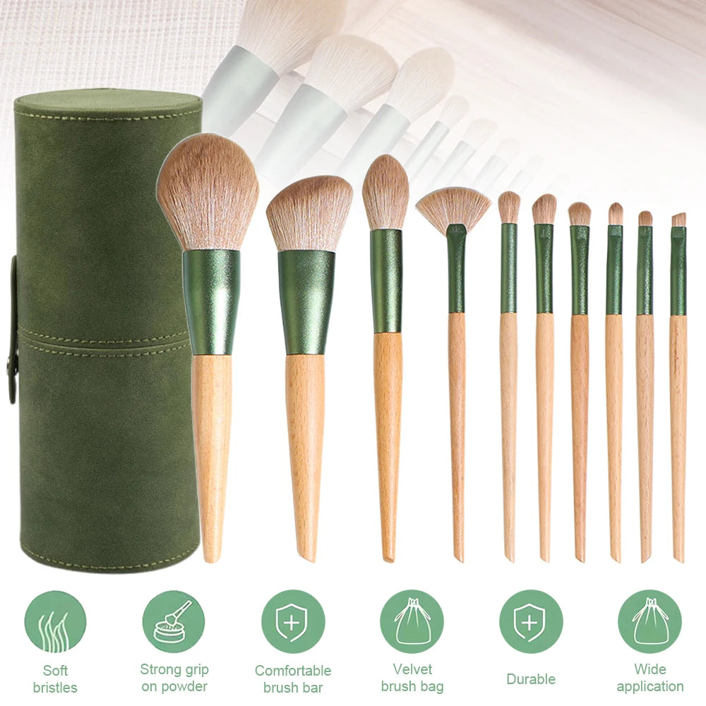 10-Piece Essential Makeup Brush Set