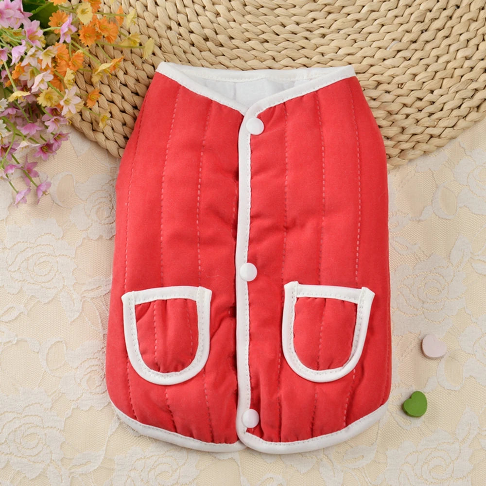 Warm Pocket Dog Winter Vest Jacket