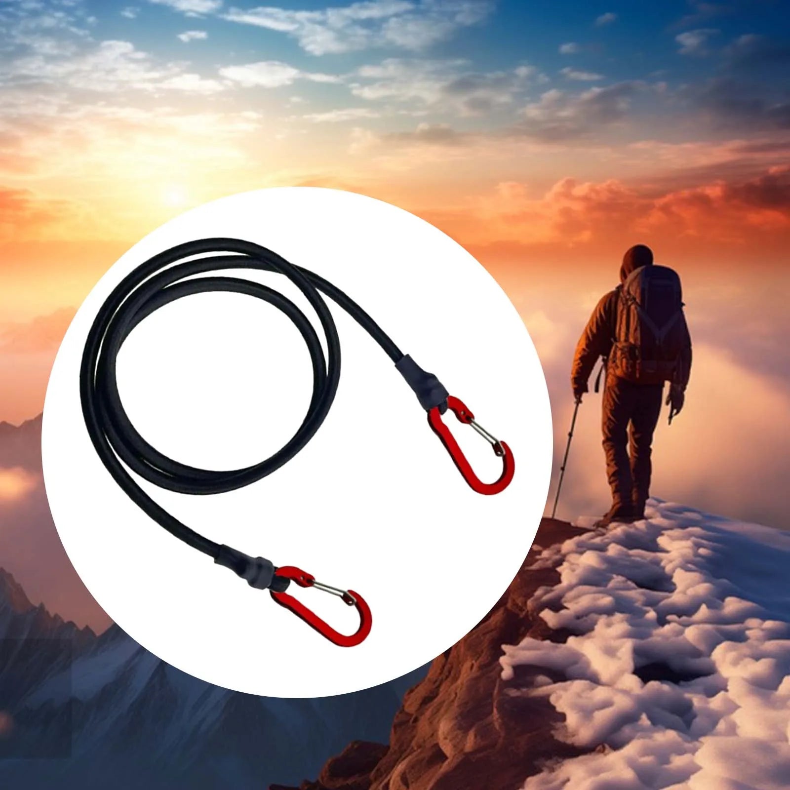 Elastic Strap with Hooks Motorcycle Cargo Rope