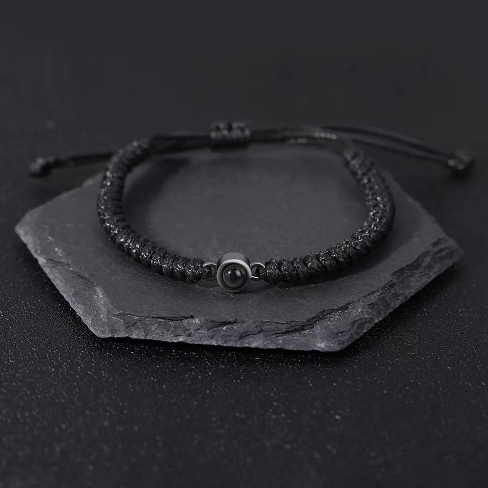 Rainbow Projection Photo Couple Bracelet