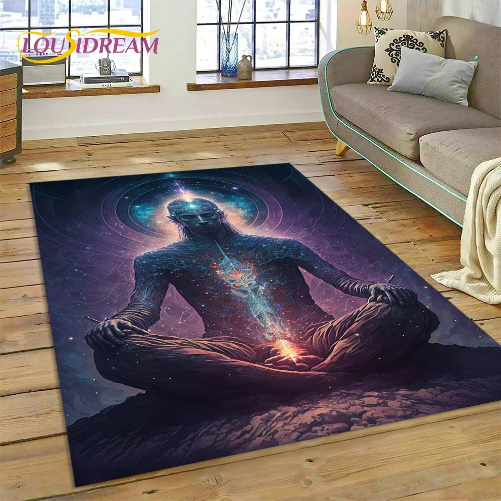 3D Rainbow Chakra Yoga Meditation Rug