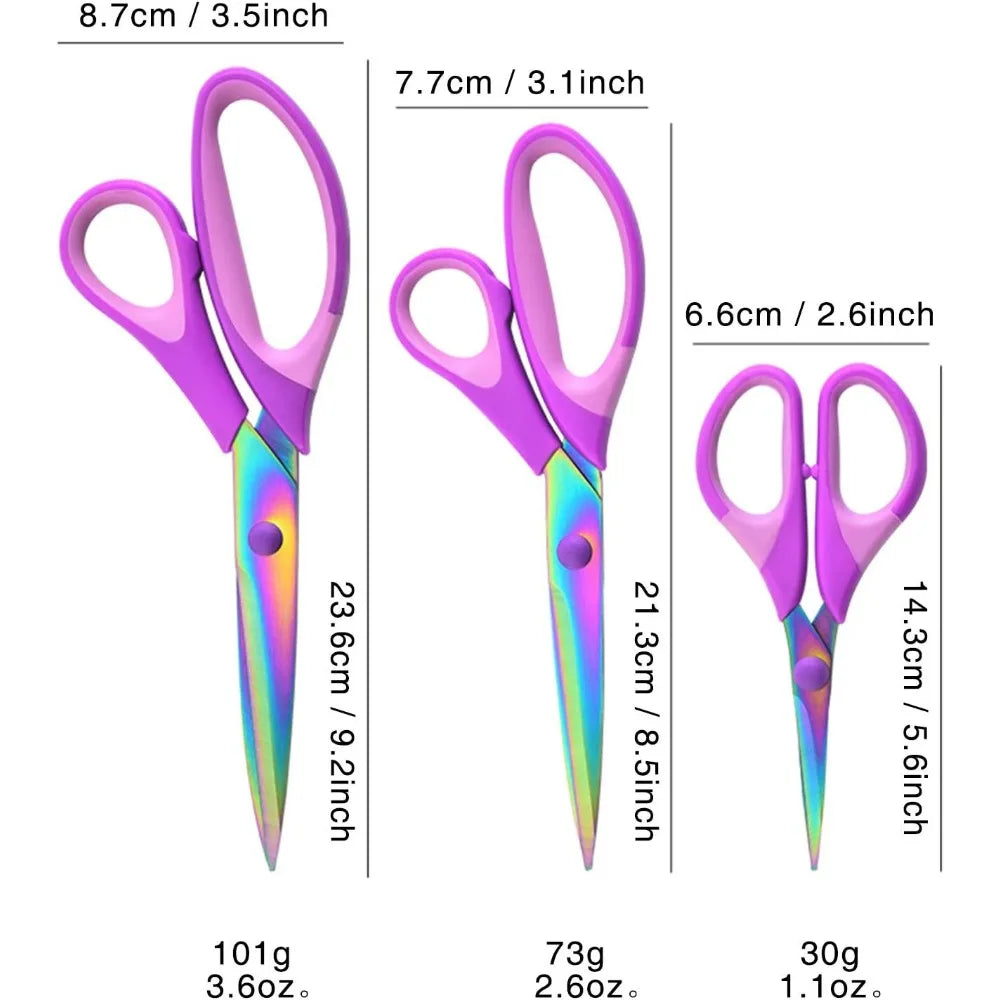 3 Pack Craft Scissors Set – Titanium Blades