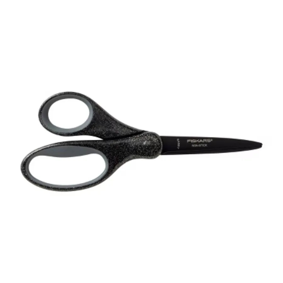 7" Non-Stick Soft Grip Scissors Black