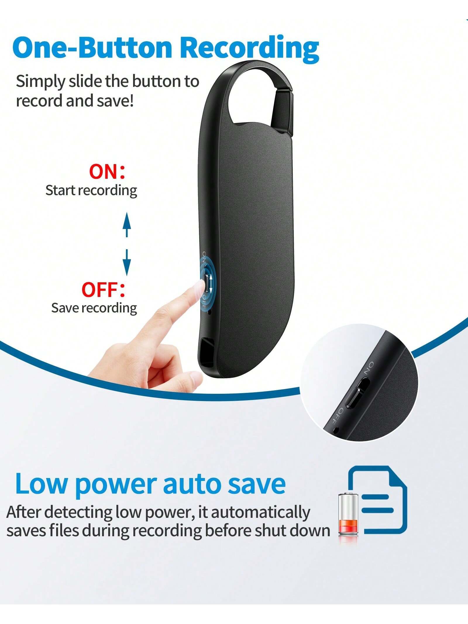 64GB Digital Voice Recorder USB-C