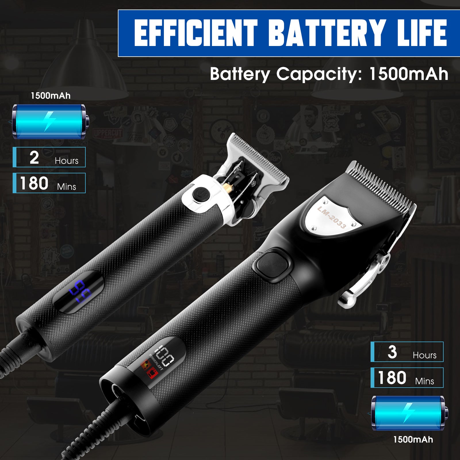 Professional Cordless Hair & Beard Clippers