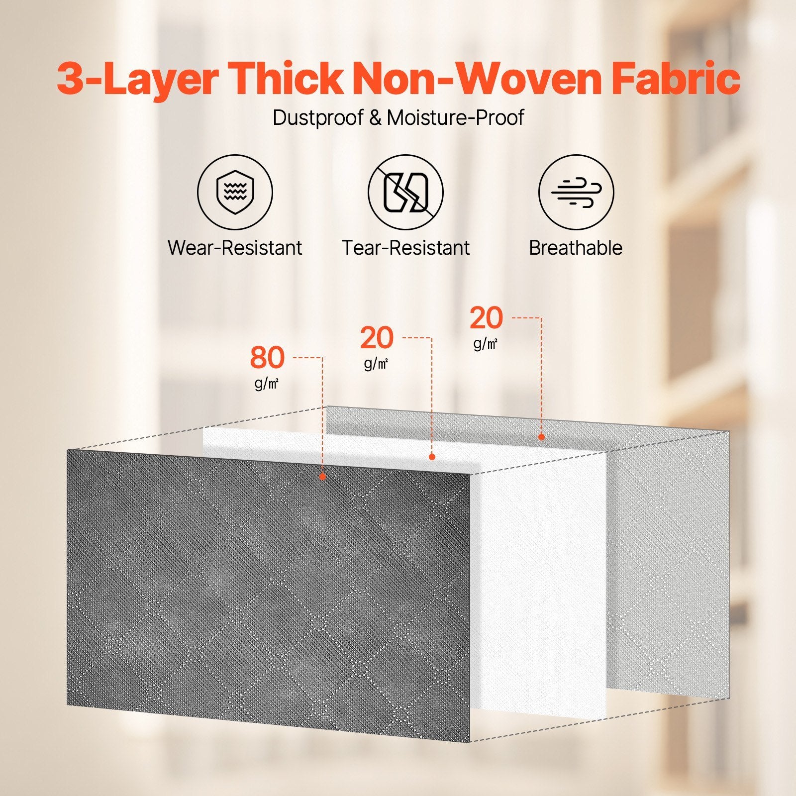 6-Pack 60L Oversized Blanket Storage Bags