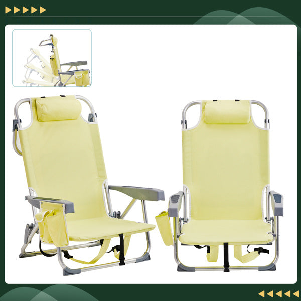 Yellow Aluminum Beach Chair