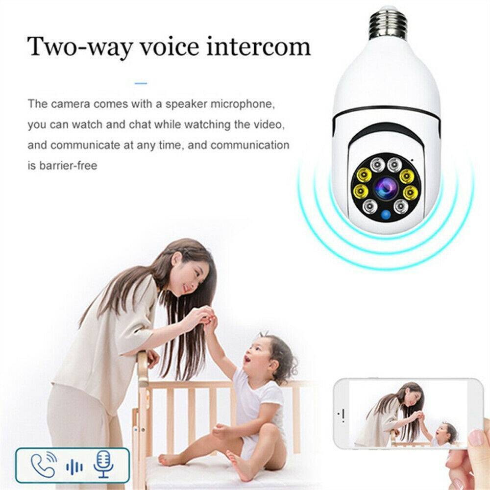 Smart Home E27 Bulb Camera