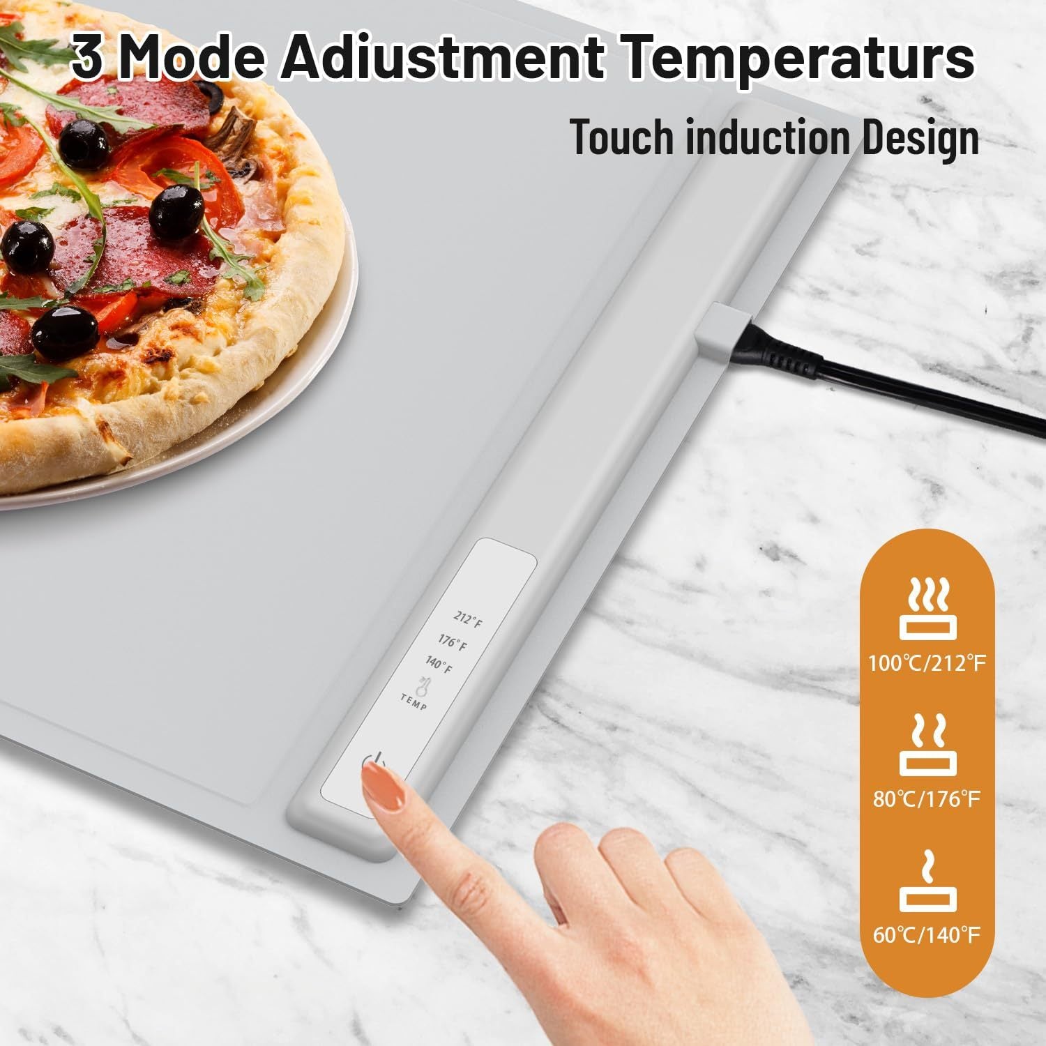 Electric Food Warming Mat with 3 Temps