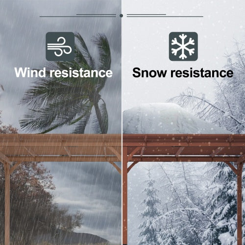 12x16 Outdoor Wooden Grape Pergola