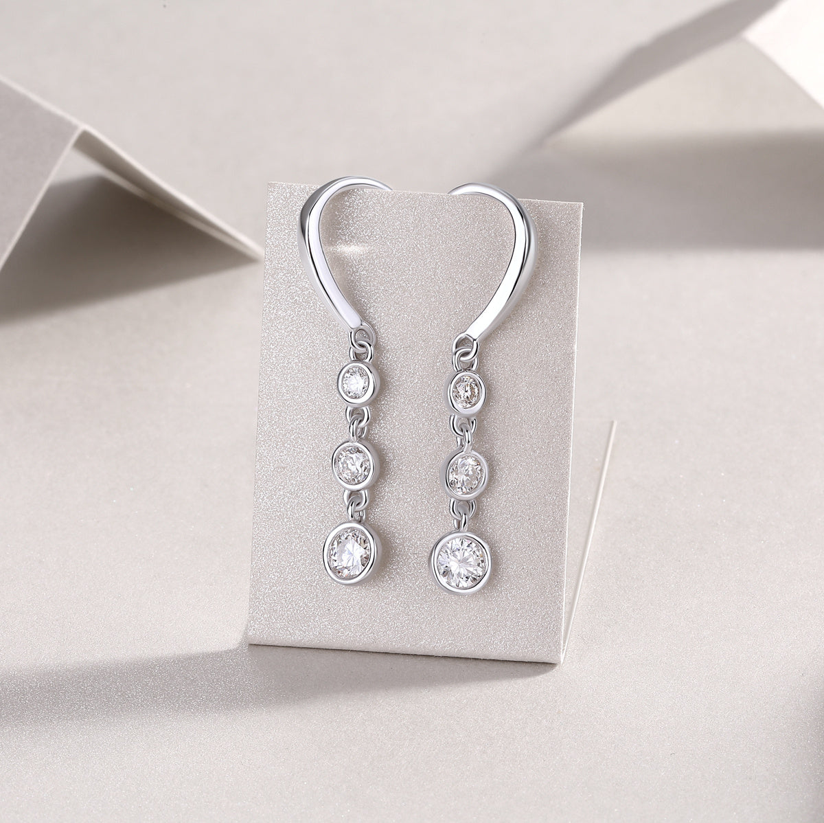 Classic Multi-Diamond Moissanite Earrings