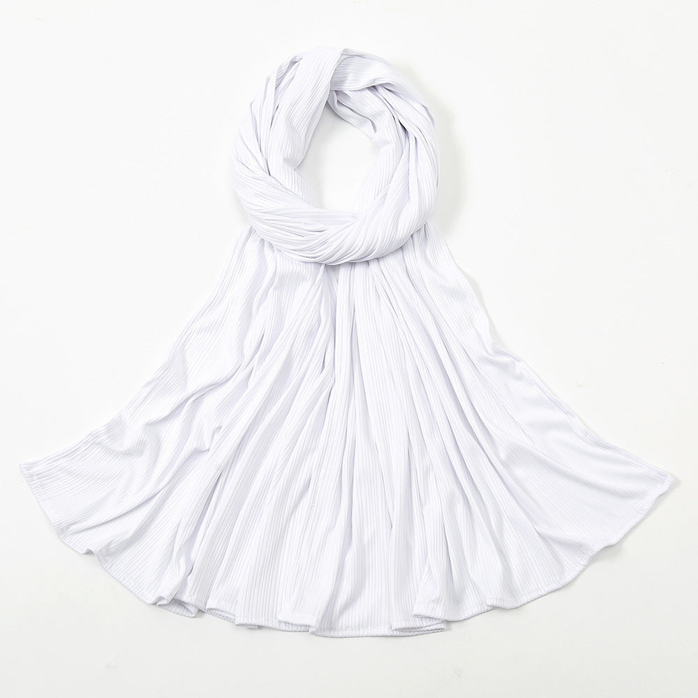 Écharpe en tricot de coton rayé pour femme