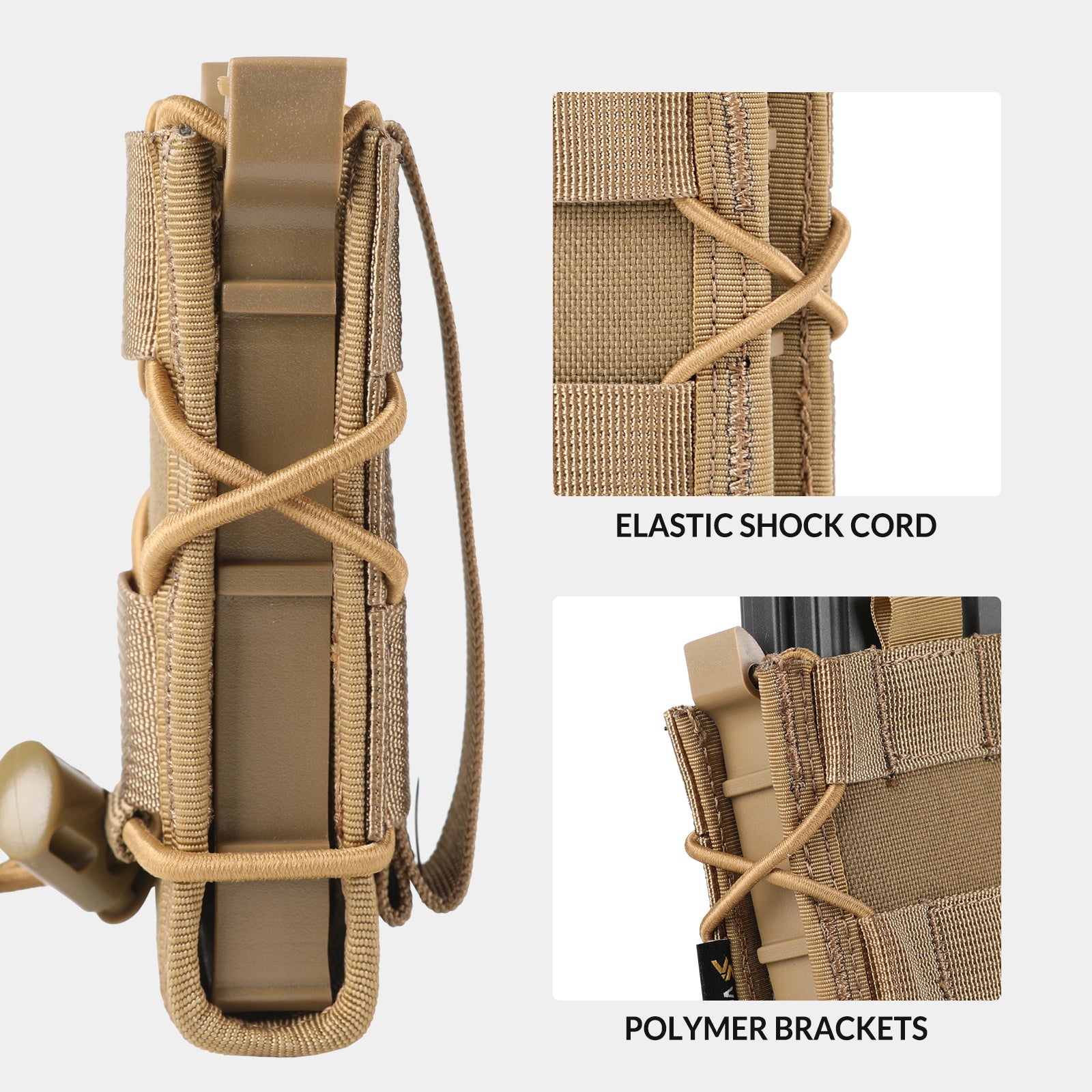Pochette de chargeur réglable MOLLE 9 mm