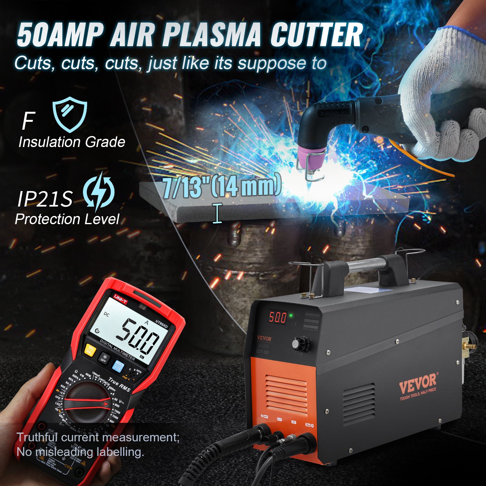 VEVOR 50Amp Plasma Cutter Dual Voltage