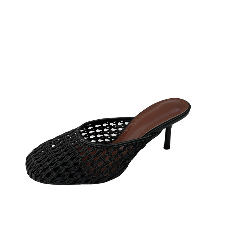 Closed Toe Woven Hollow Sandals Women