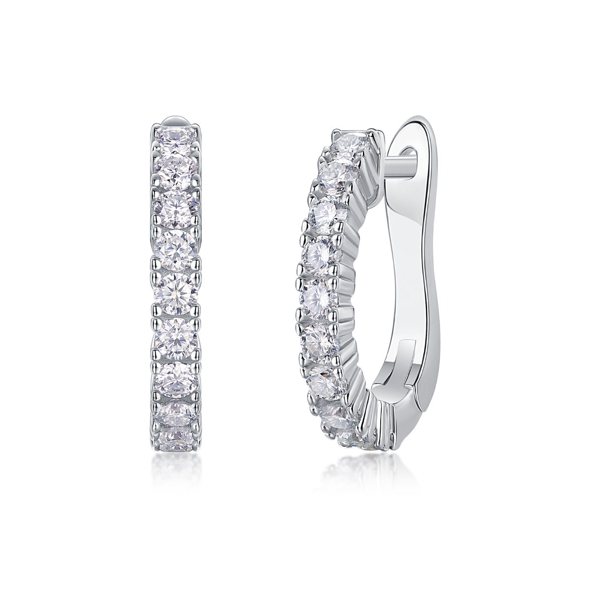 Modern Guide Diamond Stud Earrings