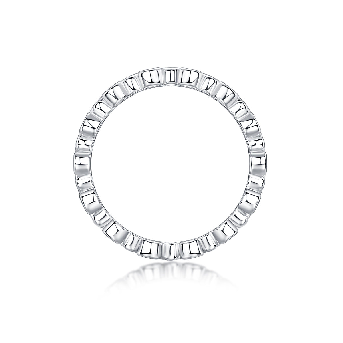 Multi-Row Moissanite Silver Ring